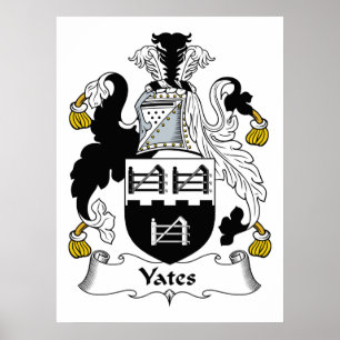 Yates Familienwappen Poster