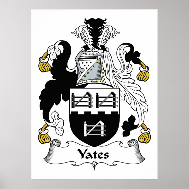 Yates Familienwappen Poster (Vorne)