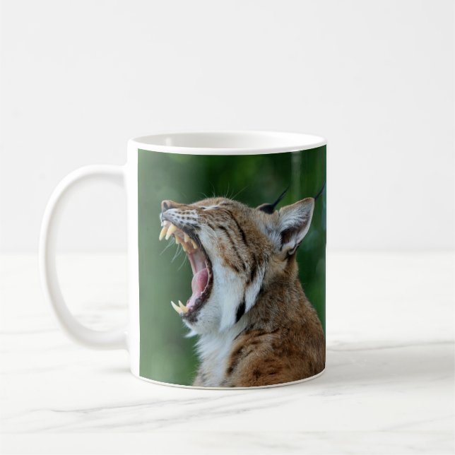 Yawning Bobcat Tasse (Links)