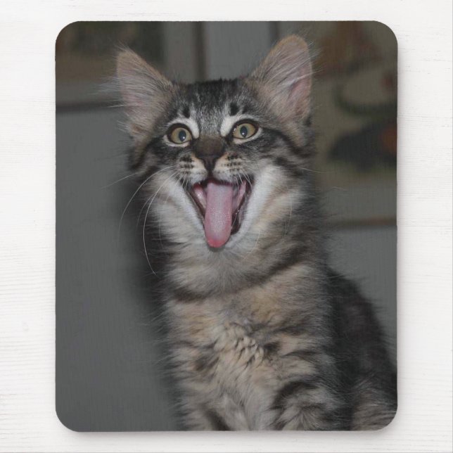 Yawning Kitten Mouse Pad Mousepad (Vorne)