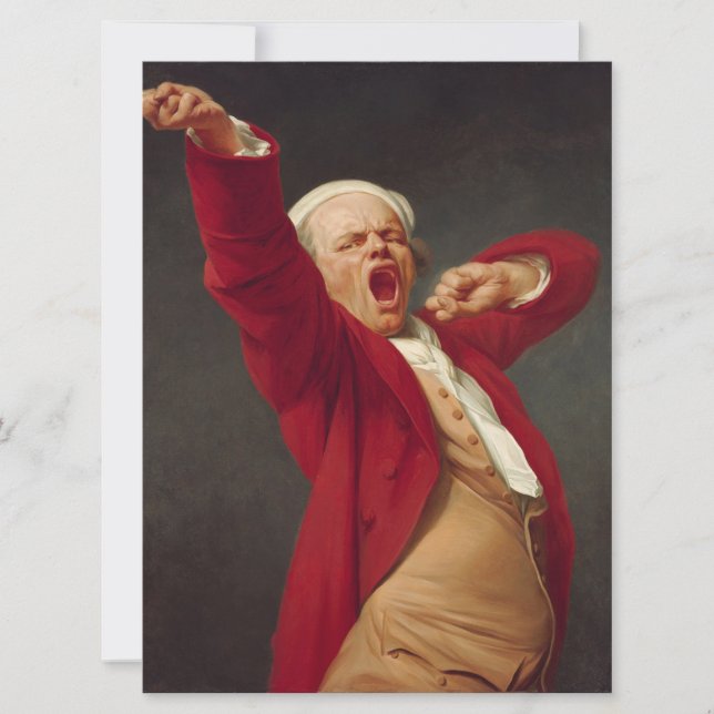 Yawning Man (Self-Portrait) (von Joseph Ducreux) Karte (Vorderseite)