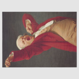 Yawning Man (Self-Portrait) (von Joseph Ducreux) Seidenpapier