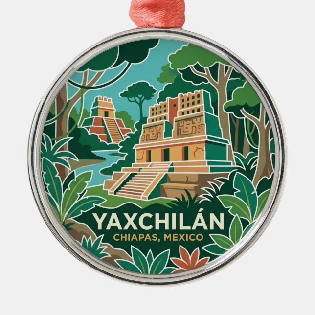 Yaxchilán Mexiko Ornament Aus Metall (Vorne)