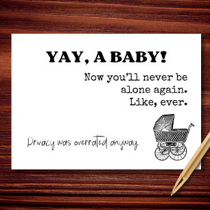 Yay a Baby nie wieder allein Karte