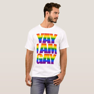 Yay bin ich homosexueller Gay Pride 2019 des T-Shirt