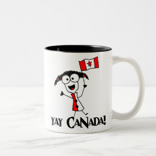Yay Canada! Mug Zweifarbige Tasse