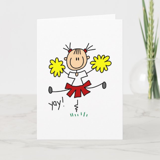 Yay Cheerleader Card Karte (Vorderseite)