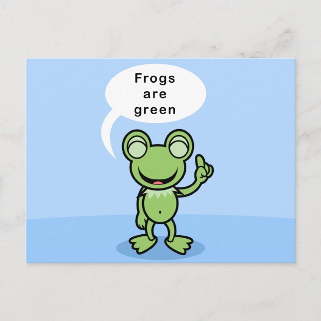 Yay for Color Frog Character Postkarte (Vorderseite)