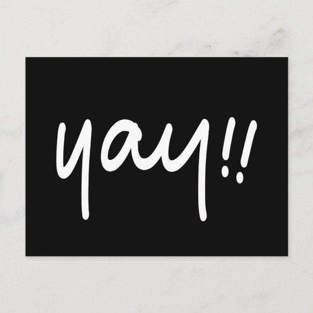 YAY glückliches Postkarte (Vorderseite)