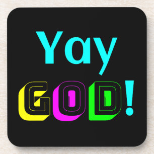 Yay God Neon Liebe Getränkeuntersetzer