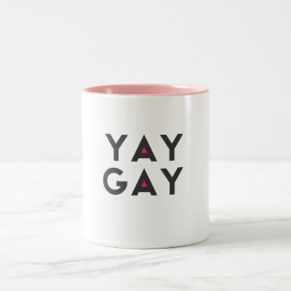 YAY HOMOSEXUELL-Tasse! Zweifarbige Tasse