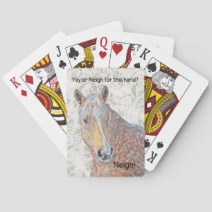Yay oder Neigh Horgh Funny Playing Cards Spielkarten