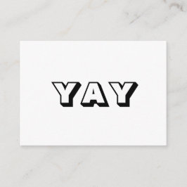 YAY, OMG, Oh mein Gott, Gott, Schwarz-weiße Karte