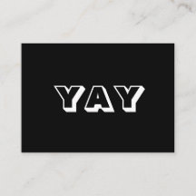 YAY, OMG, Oh mein Gott, Gott, Schwarz-weiße Karte