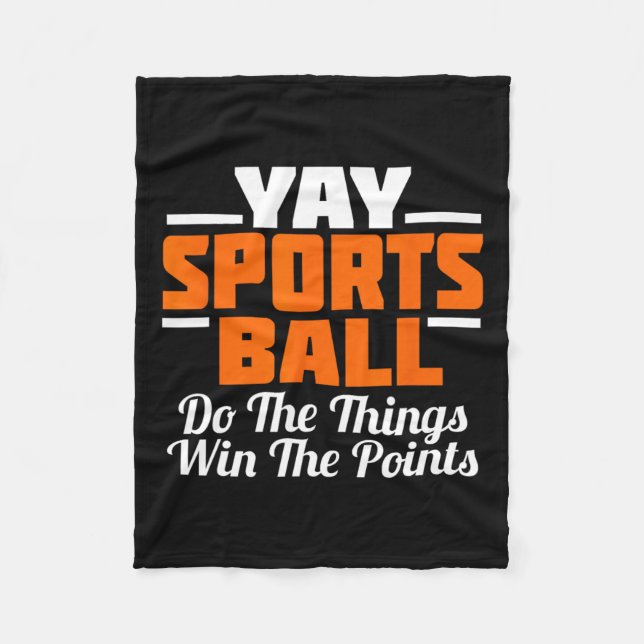 Yay Sports Ball macht den Ding Fan Football Soccer Fleecedecke (Vorderseite)