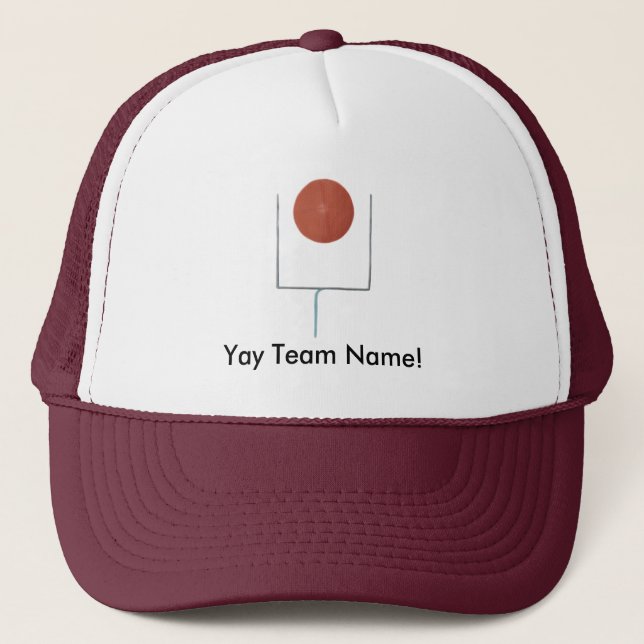 Yay Team Custom Football Hats Truckerkappe (Vorderseite)