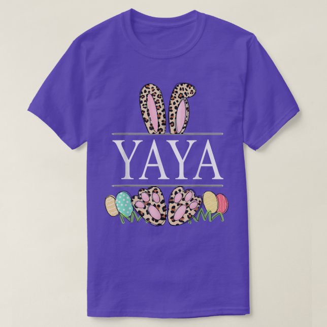 Yaya Bunny Leopard Osterfeier Rabbit Eier  T-Shirt (Design vorne)