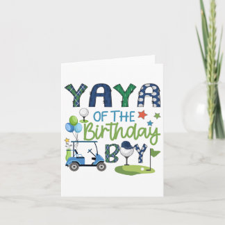 Yaya der Geburtstagskameraden in einem Golfsport Karte