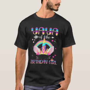 Yaya der Geburtstagsmädchen Rainbow Unicorn Mütter T-Shirt
