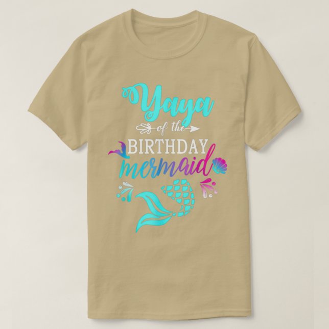 Yaya der Geburtstagsmädchenfamilie T-Shirt (Design vorne)