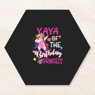 Yaya der Geburtstagsprinzessin Unicorn Girl T - Sh Untersetzer
