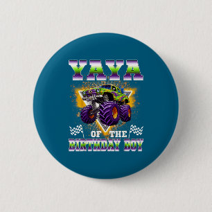Yaya des Geburtstagsjungen-Monstertruck-Geburtstag Button