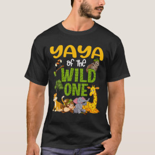 Yaya des wilden One Zoo Birthday Safari-Dschungel T-Shirt