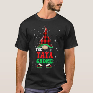 Yaya Gnome Büffel Karo passende Familien Weihnacht T-Shirt