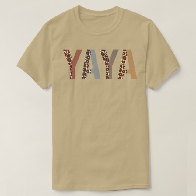Yaya Leopard Print Mama Niedlich Mütter Day Funny  T-Shirt (Design vorne)