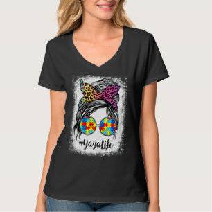 Yaya Life Bleached Yaya Life Rainbow Leopard Messy T-Shirt