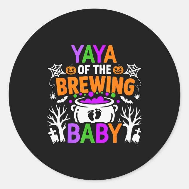Yaya Of The Brewing Baby Halloween Costume  Runder Aufkleber (Vorderseite)