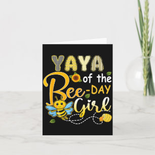 Yaya vom Bee-Day Mädchen Lustige Biene Geburtstags Karte