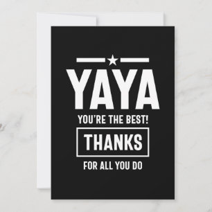 Yaya Yaya Yia ist das beste Yia-Yia-Geschenk Dankeskarte