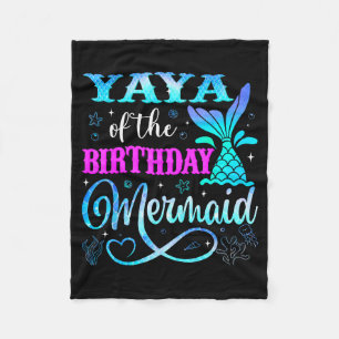 Yaya zum Geburtstag der Meerjungfrau familien Matc Fleecedecke