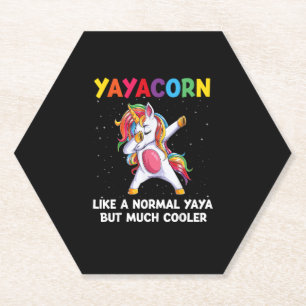 YayaCorn Yaya Unicorn Birthday Family Matching Bda Untersetzer
