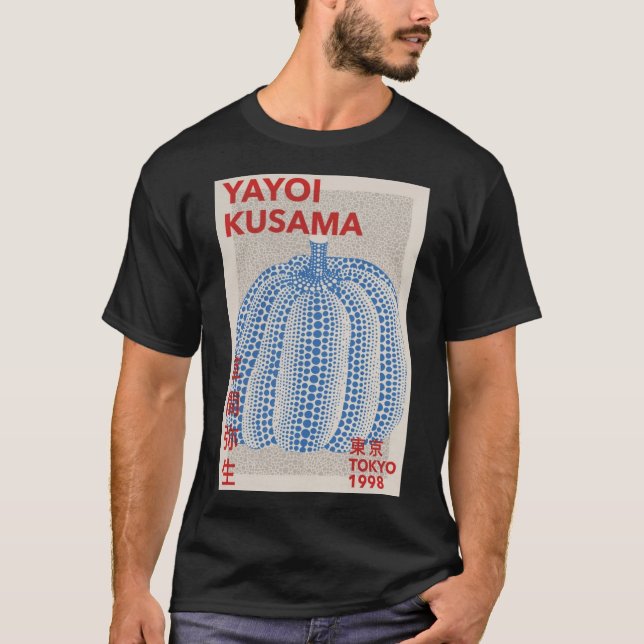 Yayoi Kusama - Abstract Blue Pumpkin Poster T-Shirt (Vorderseite)