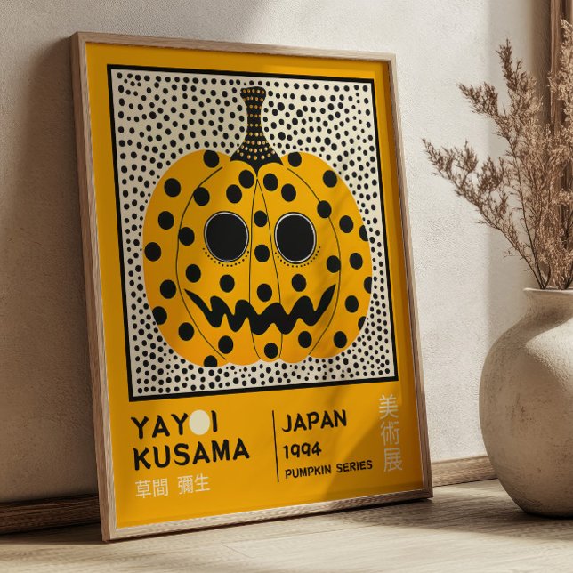 Yayoi Kusama Abstract Pumpkin Retro Exhibition Poster (Von Creator hochgeladen)