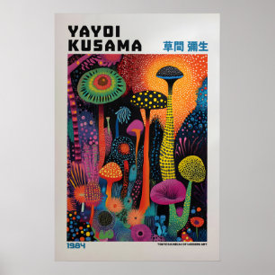 Yayoi Kusama Druck, Moderne Kunst Druck, Wohnzimme Poster