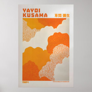 Yayoi Kusama Druck, Moderner Kunstdruck, Maximalis Poster