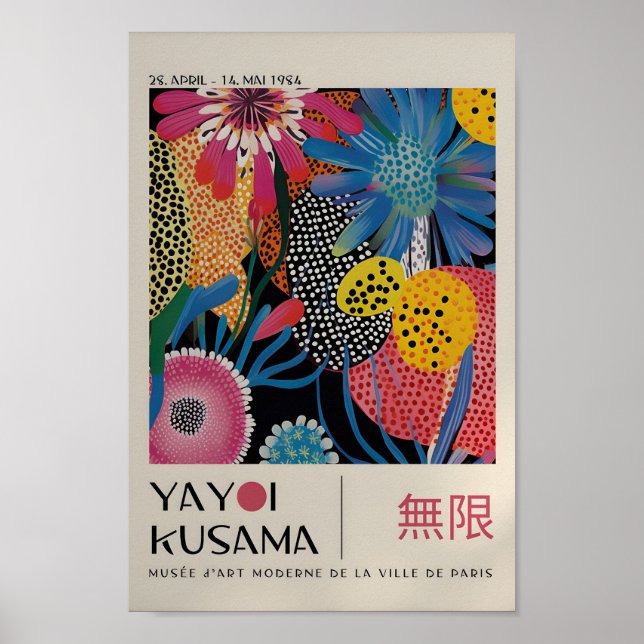 Yayoi Kusama Inspiriert Abstrakte Kunst Poster (Vorne)