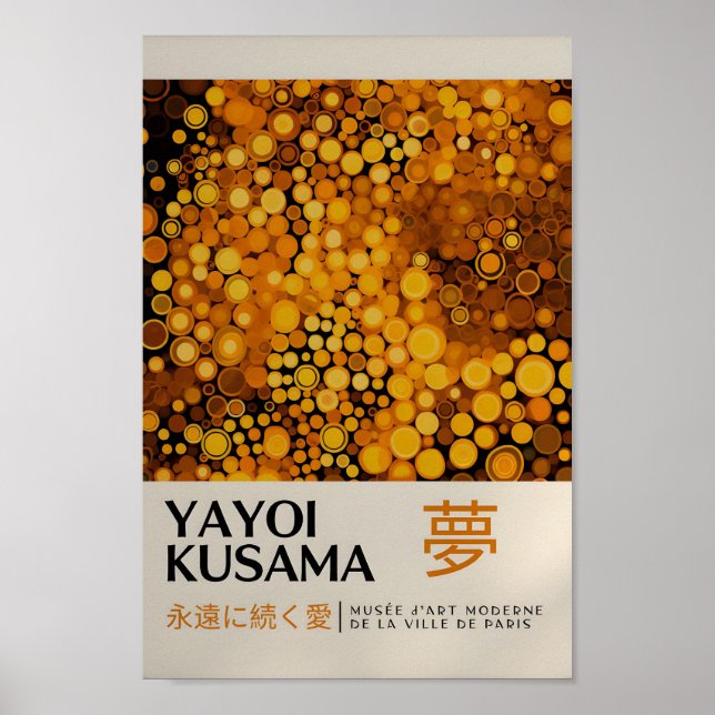 Yayoi Kusama Inspiriert Abstrakte Kunst Poster (Vorne)