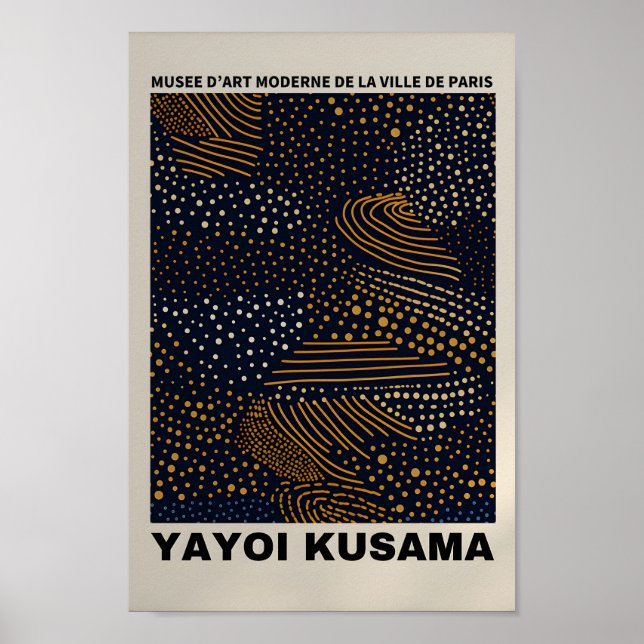 Yayoi Kusama Inspiriert Abstrakte Kunst Poster (Vorne)