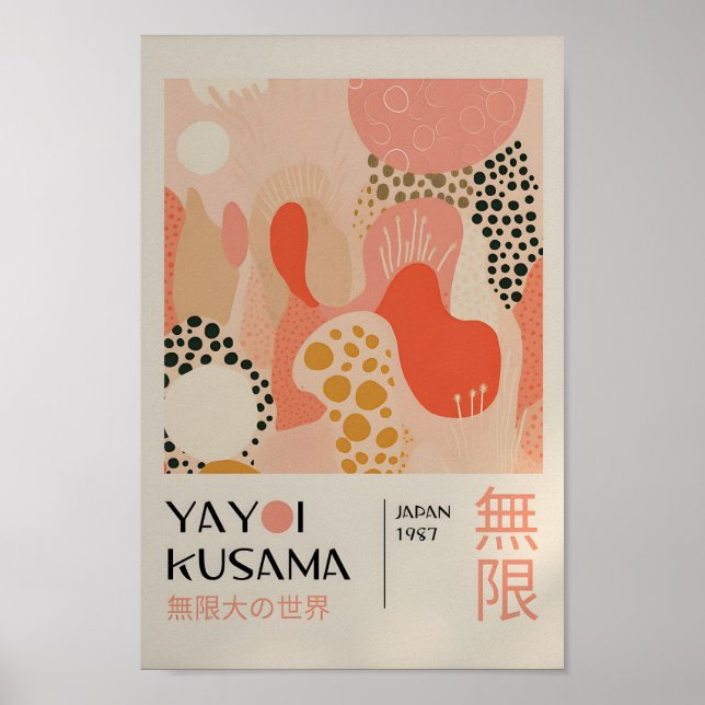 Yayoi Kusama Inspiriert Abstrakte Kunst Poster (Vorne)