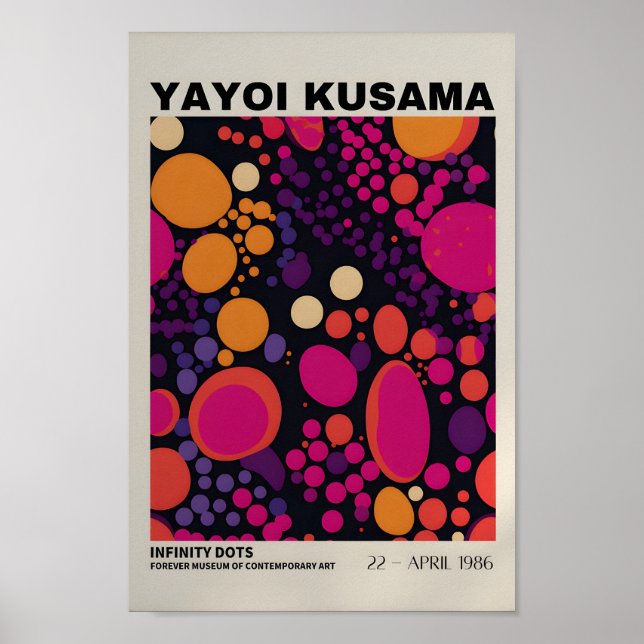Yayoi Kusama Inspiriert Abstrakte Kunst Poster (Vorne)