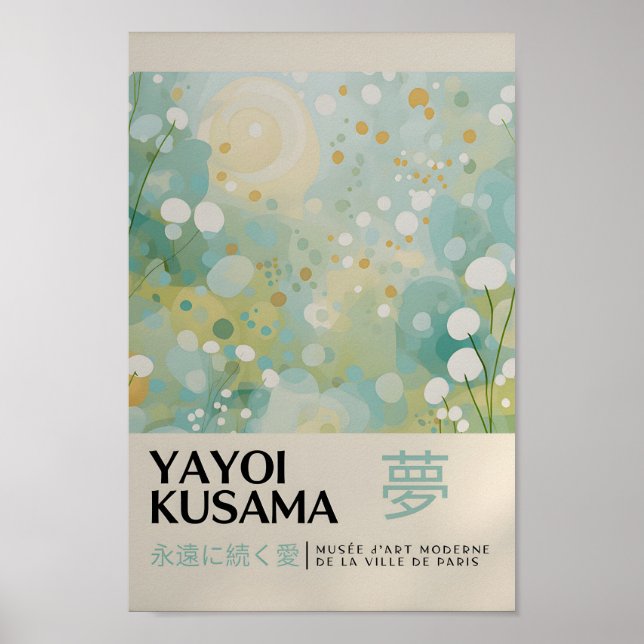 Yayoi Kusama Inspiriert Abstrakte Kunst Poster (Vorne)