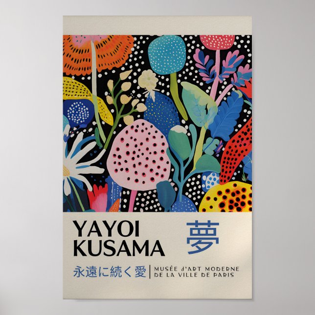Yayoi Kusama Inspiriert Abstrakte Kunst Poster (Vorne)