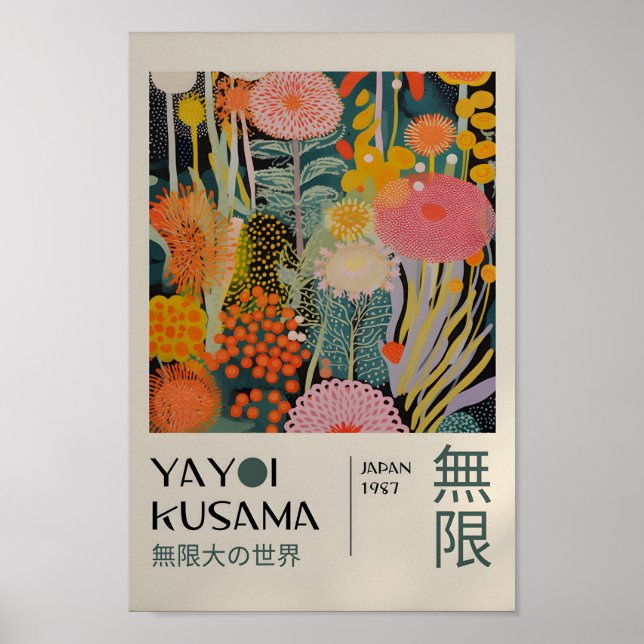 Yayoi Kusama Inspiriert Abstrakte Kunst Poster (Vorne)