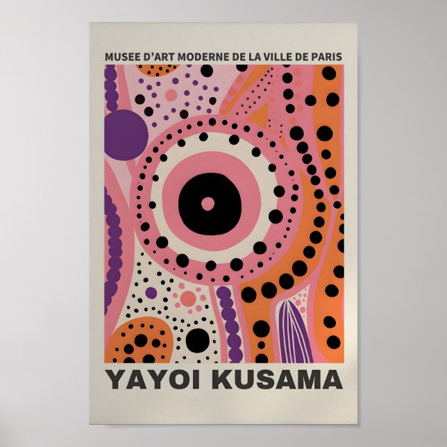 Yayoi Kusama Inspiriert Abstrakte Kunst Poster (Vorne)