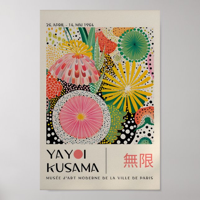 Yayoi Kusama Inspiriert Abstrakte Kunst Poster (Vorne)