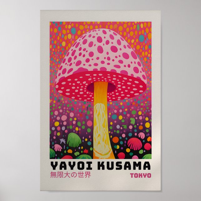 Yayoi Kusama Inspiriert Abstrakte Kunst Poster (Vorne)